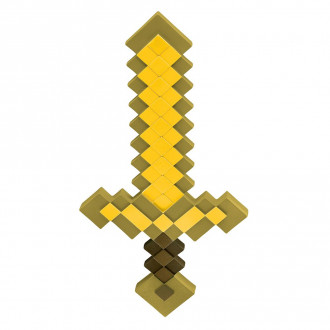 Kids Gold Minecraft Toy Sword Accessory