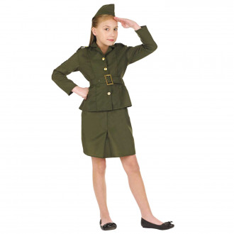 Kids WW2 Army Uniform Dress Costume