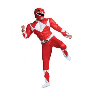 Mens Power Rangers Red Ranger Muscle Costume