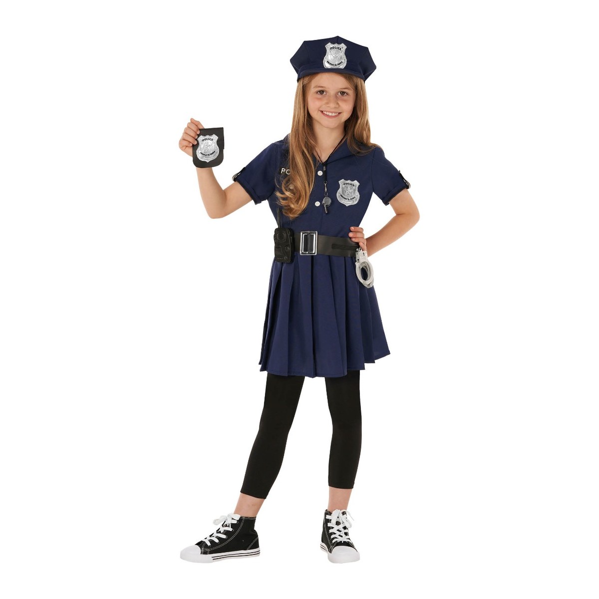 Kids Navy Police Dress Costume