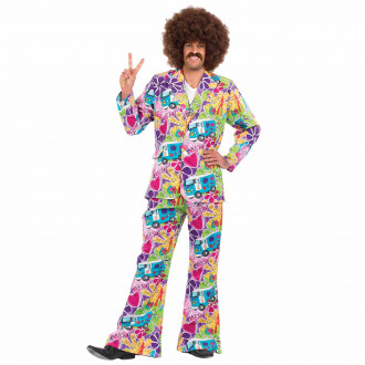 Mens 60s Psychedelic Suit Costume