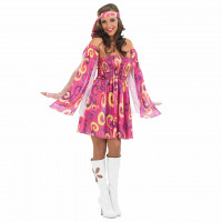Womens 60s Swirl Dress Costume