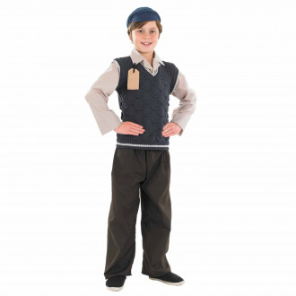 Kids WW2 Evacuee School Boy Costume