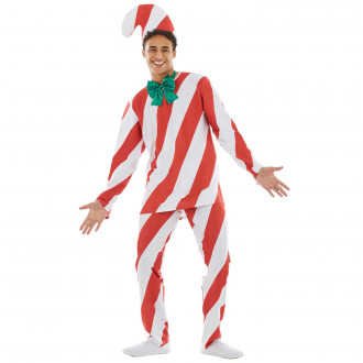 Mens Candy Cane Man Costume