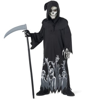 Kids Grim Reaper Glow in the Dark Costume