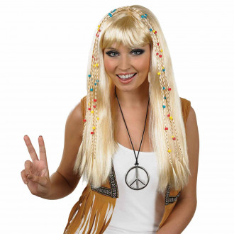 Long Blonde Braided Hippie Wig