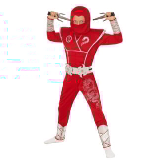 Kids Red Dragon Ninja Costume