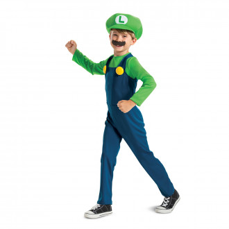 Kids Super Mario Bros Luigi Costume